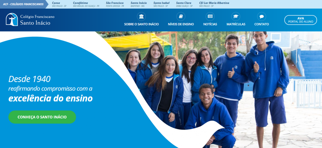 Santo Inácio apresenta seu novo website